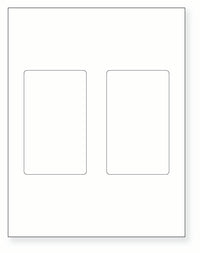 8-1/2 x 11" White Laser Label, 2 Labels per Sheet Measuring  3 x 5". SKU: 876W