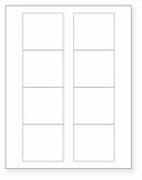 8-1/2 x 11" White Laser Label, 8 Labels per Sheet Measuring 2.75" x 2.5". SKU: 867W