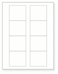 8-1/2 x 11" White Laser Label, 8 Labels per Sheet Measuring 2.75" x 2.5". SKU: 867W