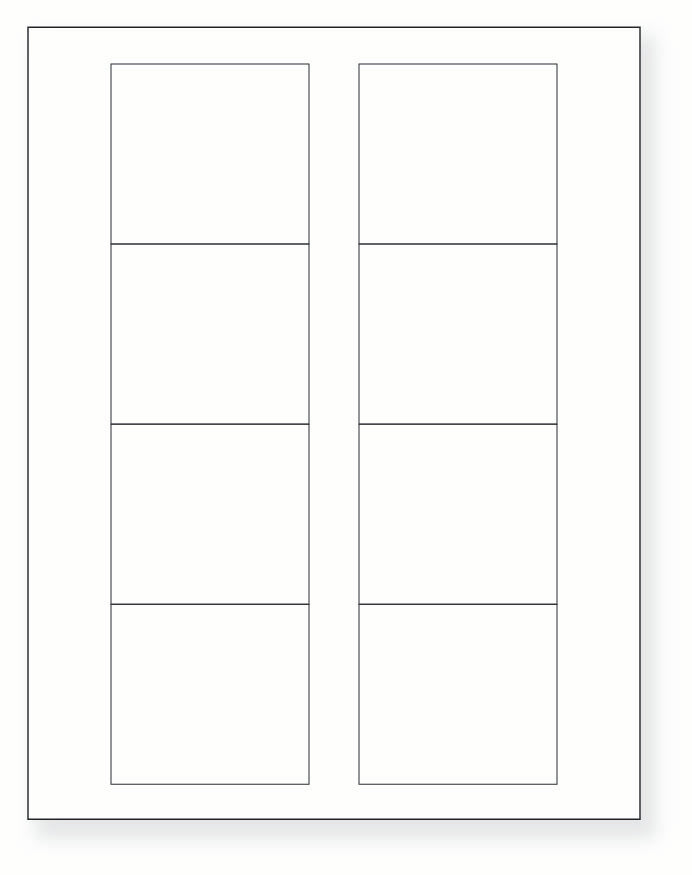 8-1/2 x 11" White Laser Label, 8 Labels per Sheet Measuring 2.75" x 2.5". SKU: 867W