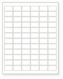 8-1/2 x 11" White Laser Label, 72 Labels per Sheet Measuring 1.25" x 0.75". SKU: 869W