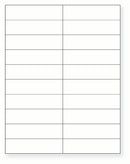 8-1/2 x 11" White Laser Label, 20 Labels per Sheet Measuring 4.25" x 1.1". SKU: 871W