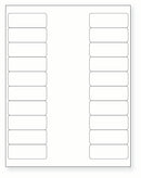 8-1/2 x 11" White Laser Label, 20 Labels per Sheet Measuring 2.625" x 1". SKU: 874W