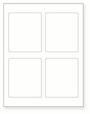 8-1/2 x 11" White Laser Label, 4 Labels per Sheet Measuring 3.5" x 4.15625". SKU: 880W