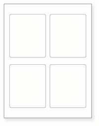 8-1/2 x 11" White Laser Label, 4 Labels per Sheet Measuring 3.5" x 4.15625". SKU: 880W