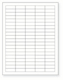 8-1/2 x 11" White Laser Label, 100 Labels per Sheet Measuring 1.5" x 0.5". SKU: 883W