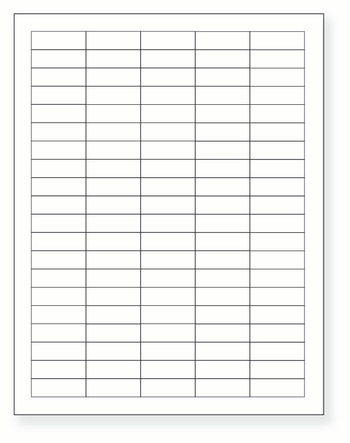 8-1/2 x 11" White Laser Label, 100 Labels per Sheet Measuring 1.5" x 0.5". SKU: 883W