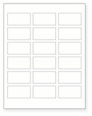 8-1/2 x 11" White Laser Label, 18 Labels per Sheet Measuring 2.375" x 1.25". SKU: 884W