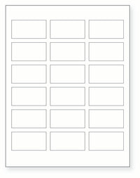 8-1/2 x 11" White Laser Label, 18 Labels per Sheet Measuring 2.375" x 1.25". SKU: 884W