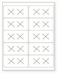 8-1/2 x 11" White Laser Label, 10 Labels per Sheet Measuring 4" x 2". SKU: 885W
