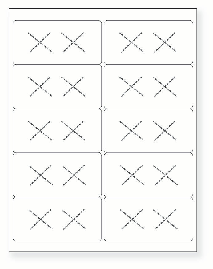 8-1/2 x 11" White Laser Label, 10 Labels per Sheet Measuring 4" x 2". SKU: 885W