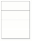 8-1/2 x 11" White Laser Label, 4 Labels per Sheet Measuring 8.5 x 2.75. SKU: 890W