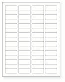 8-1/2 x 11" White Laser Label, 60 Labels per Sheet Measuring 1.75" x 0.666". SKU: 891W