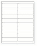 8-1/2 x 11" White Laser Label, 20 Labels per Sheet Measuring 4" x 1". SKU: 90W
