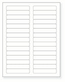 8-1/2 x 11" White Laser Label, 30 Labels per Sheet Measuring 3.4375" x 0.667". SKU: B126W