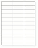 8-1/2 x 11" White Laser Label, 33 Labels per Sheet Measuring 2.83" x 1". SKU: B130W