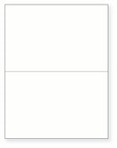 8-1/2 x 11" White Laser Label, 2 Label per Sheet Measuring 8.5 X 5.5". SKU: B160W