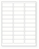 8-1/2 x 11" White Laser Label, 30 Labels per Sheet Measuring 2.625" x 1". SKU: B16W