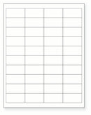 8-1/2 x 11" White Laser Label, 40 Labels per Sheet Measuring 2" x 1". SKU: B191W
