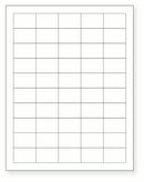 8-1/2 x 11" White Laser Label, 50 Labels per Sheet Measuring 1.5" x 1". SKU: B195W