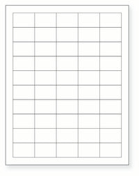 8-1/2 x 11" White Laser Label, 50 Labels per Sheet Measuring 1.5" x 1". SKU: B195W