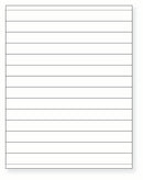 8-1/2 x 11" White Laser Label, 14 Labels per Sheet Measuring 8.5" x 0.75". SKU: B260W