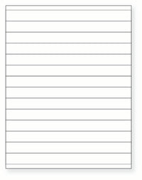 8-1/2 x 11" White Laser Label, 14 Labels per Sheet Measuring 8.5" x 0.75". SKU: B260W