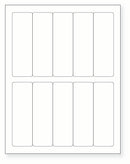 8-1/2 x 11" White Laser Label, 10 Labels per Sheet Measuring 1.5" x 4.75". SKU: B26W