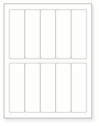 8-1/2 x 11" White Laser Label, 10 Labels per Sheet Measuring 1.5" x 4.75". SKU: B26W
