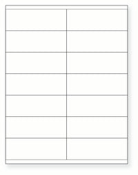 8-1/2 x 11" White Laser Label, 14 Labels per Sheet Measuring 4.25" x 1.5". SKU: B400W
