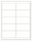 8-1/2 x 11" White Laser Label, 10 Labels per Sheet Measuring 4" x 2". SKU: B46W