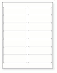 8-1/2 x 11" White Laser Label, 14 Labels per Sheet Measuring 4" x 1.33". SKU: B51W