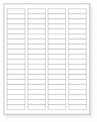 8-1/2 x 11" White Laser Label, 80 Labels per Sheet Measuring 1.75" x 0.5". SKU: B55W