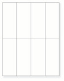 8-1/2 x 11" White Laser Label, 8 Labels per Sheet Measuring 2.125" x 5.5". SKU: B710W