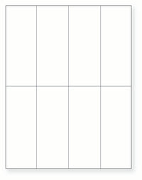 8-1/2 x 11" White Laser Label, 8 Labels per Sheet Measuring 2.125" x 5.5". SKU: B710W