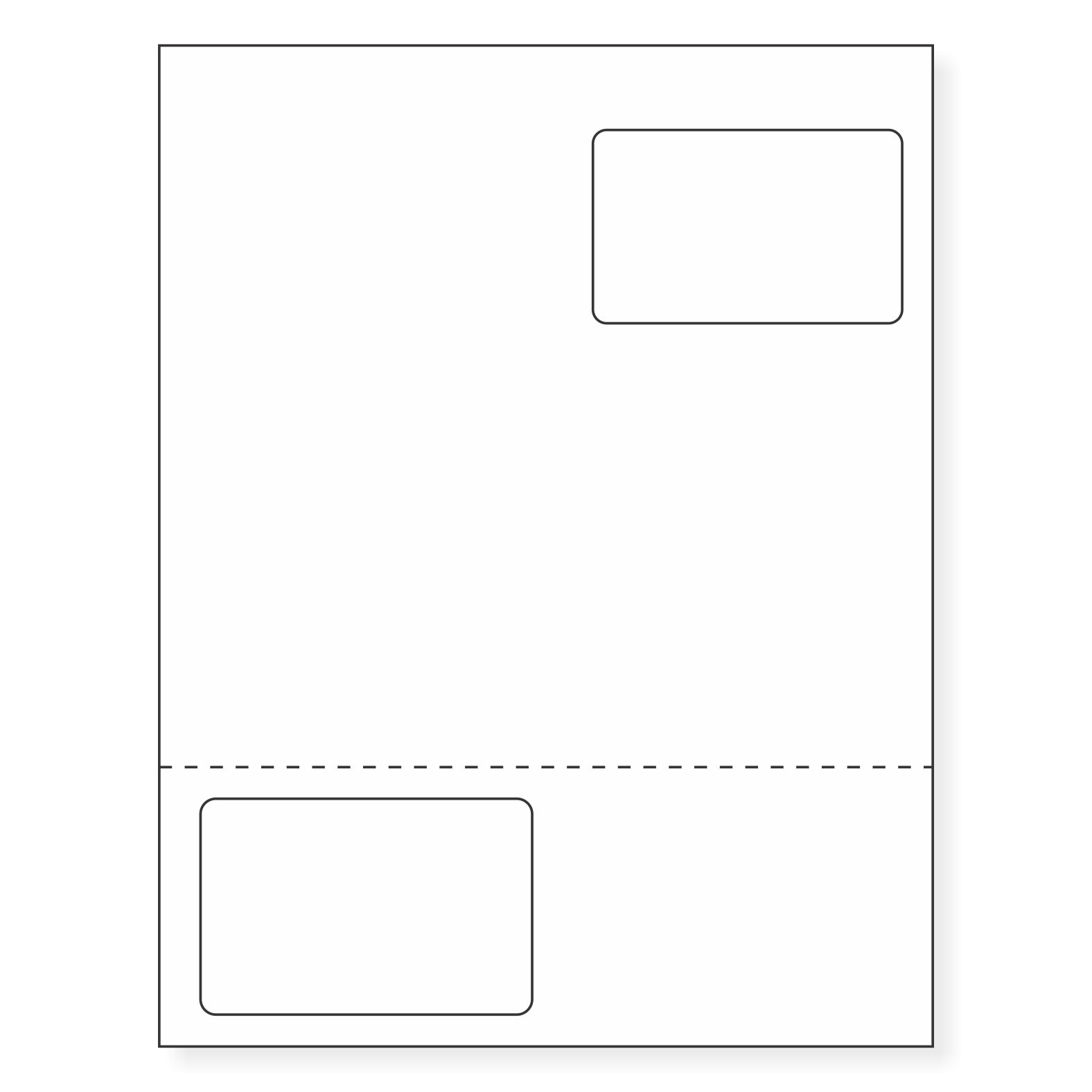 Integrated DriTac Card & Label Form, 8 mil duplex printing, with plastic card on top and label on bottom. SKU: IF1080