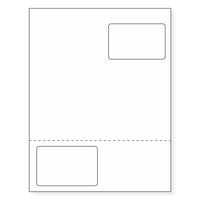 Integrated DriTac Card & Label Form, 8 mil duplex printing, with plastic card on top and label on bottom. SKU: IF1080