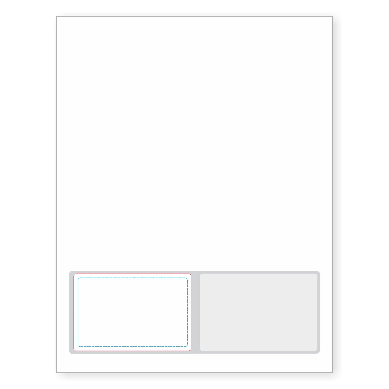 Internal Double Column Card Dual-Card Integrated Form - 7 mil Duplex Polyester Card + Translucent ...