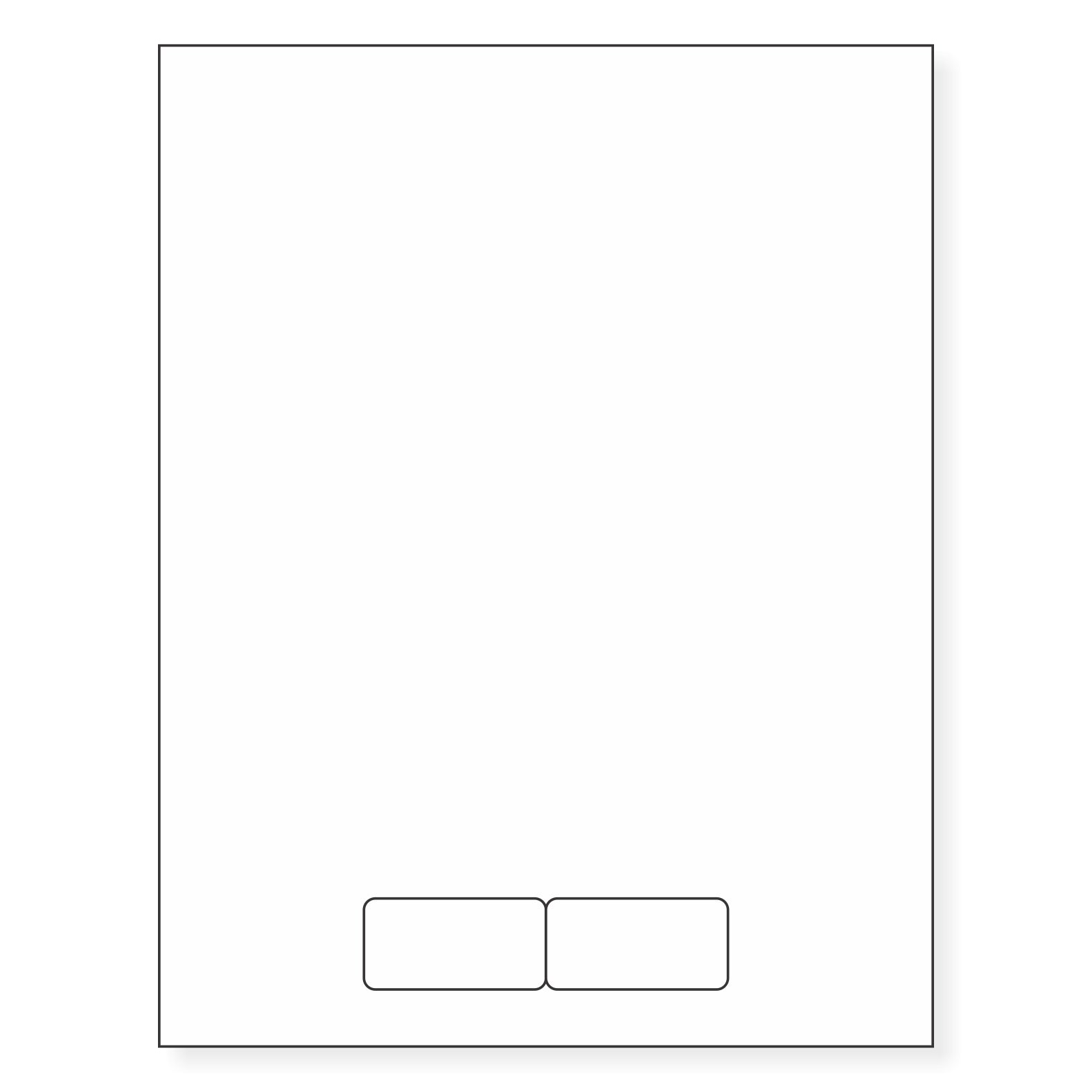 Integrated Label, 2 Labels, Size - 2" x 1"  SKU: IF1002