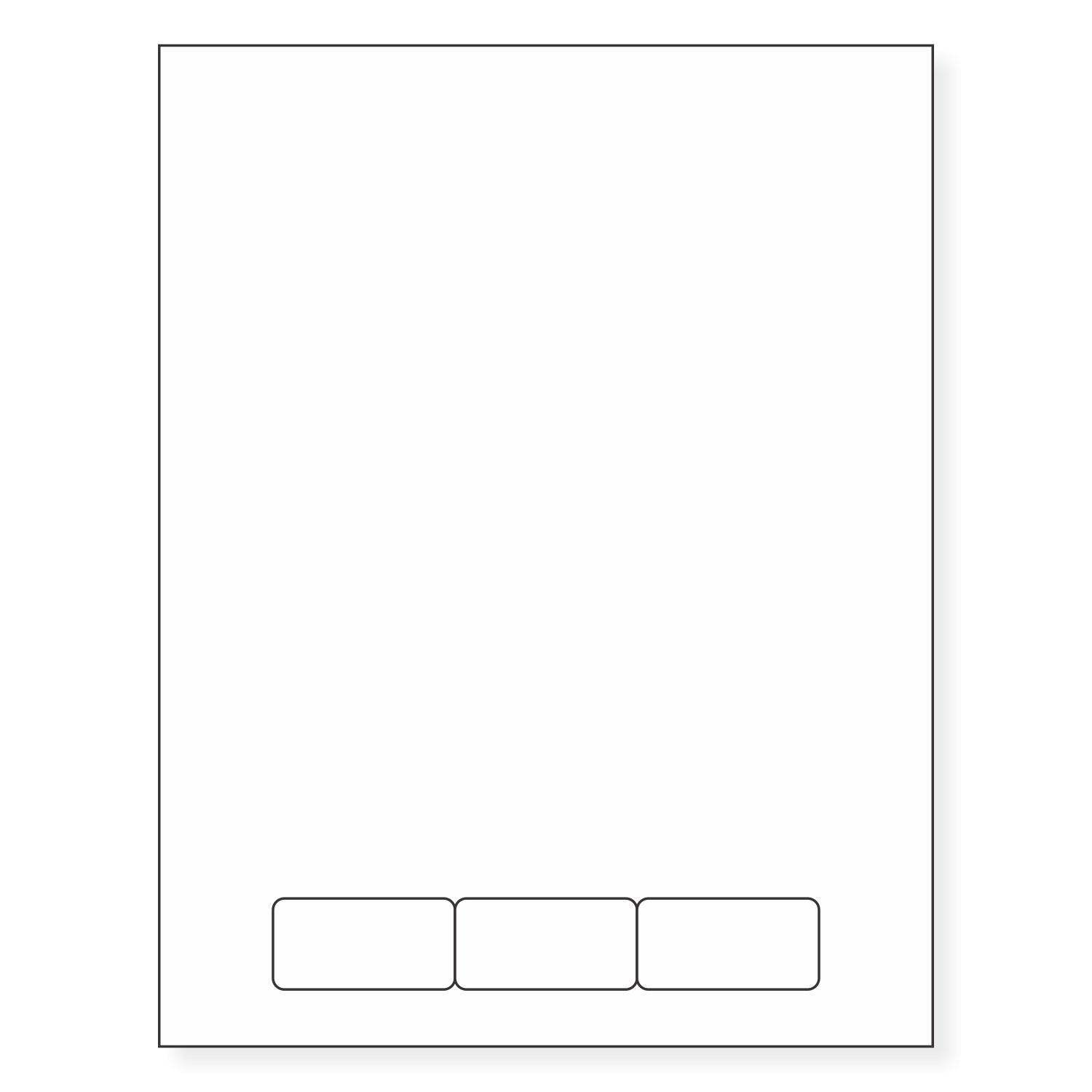 Label Standard Basic Form Integrated Label Form, 3 Labels - 2.562
