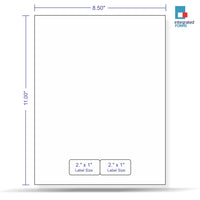 Integrated Label, 2 Labels, Size - 2" x 1"  SKU: IF1002