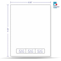 Integrated Label, 3 Labels, Size - 2.562" x 1" SKU: IF1003