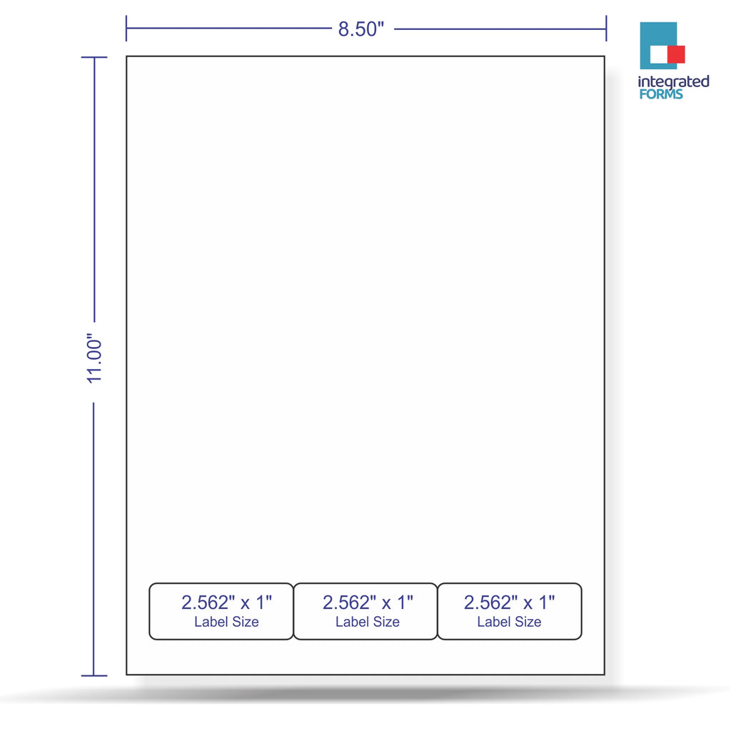 Integrated Label Form, 3 Labels - 2.562
