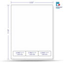 Integrated Label, 3 Labels, Size - 2.562" x 1" SKU: IF1003