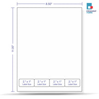 Integrated Label, 4 Labels, Size - 2" x 1" SKU: IF1004