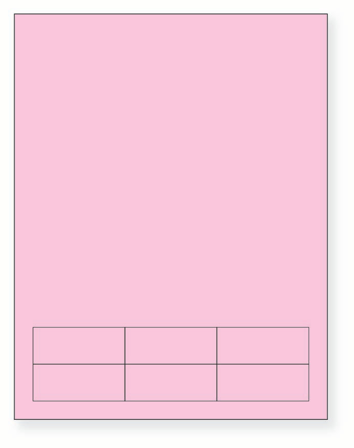 Integrated Label, 6 Labels, Pink, Size - 2.5