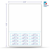 Integrated Label, 12 Labels, Size -  2.5" x 0.45" SKU: IF1007