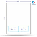 Integrated Label, 2 Labels, Size -  3.5" x 2"  SKU: IF1010