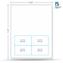 Integrated Label, 4 Labels, Size - 3.5" x 2" SKU: IF1011