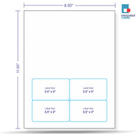 Integrated Label, 4 Labels, Size - 3.5" x 2" SKU: IF1011